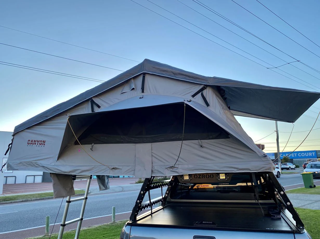 Rooftop Tent/ Tubrack/ Rollercover Package - 2 Person Soft Shell Tent (LONG STYLE PANORAMA) - Image 3