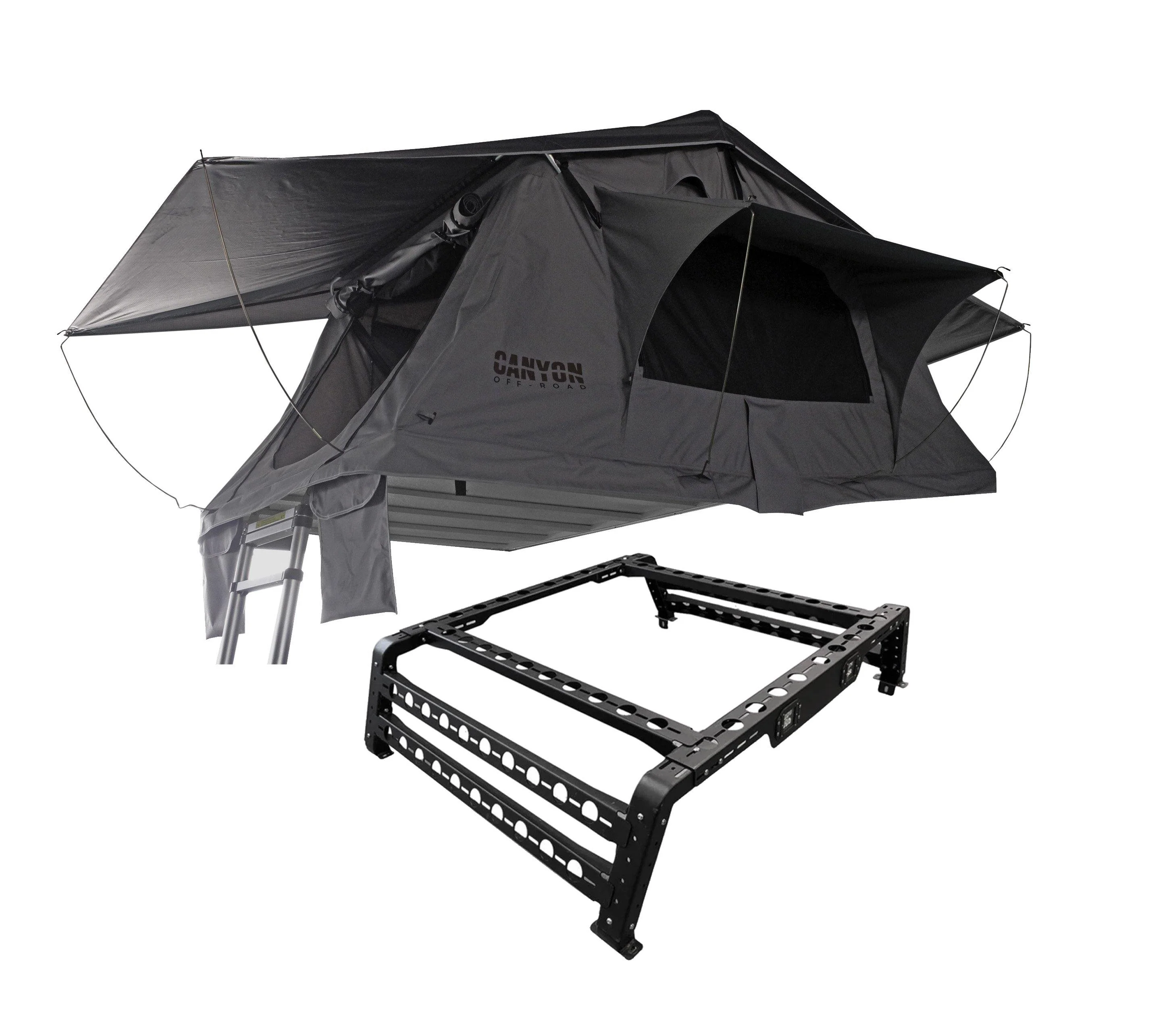 Rooftop Tent & Tubrack Package - 2 Person Soft Shell Tent (Short Style Panorama) - Image 10